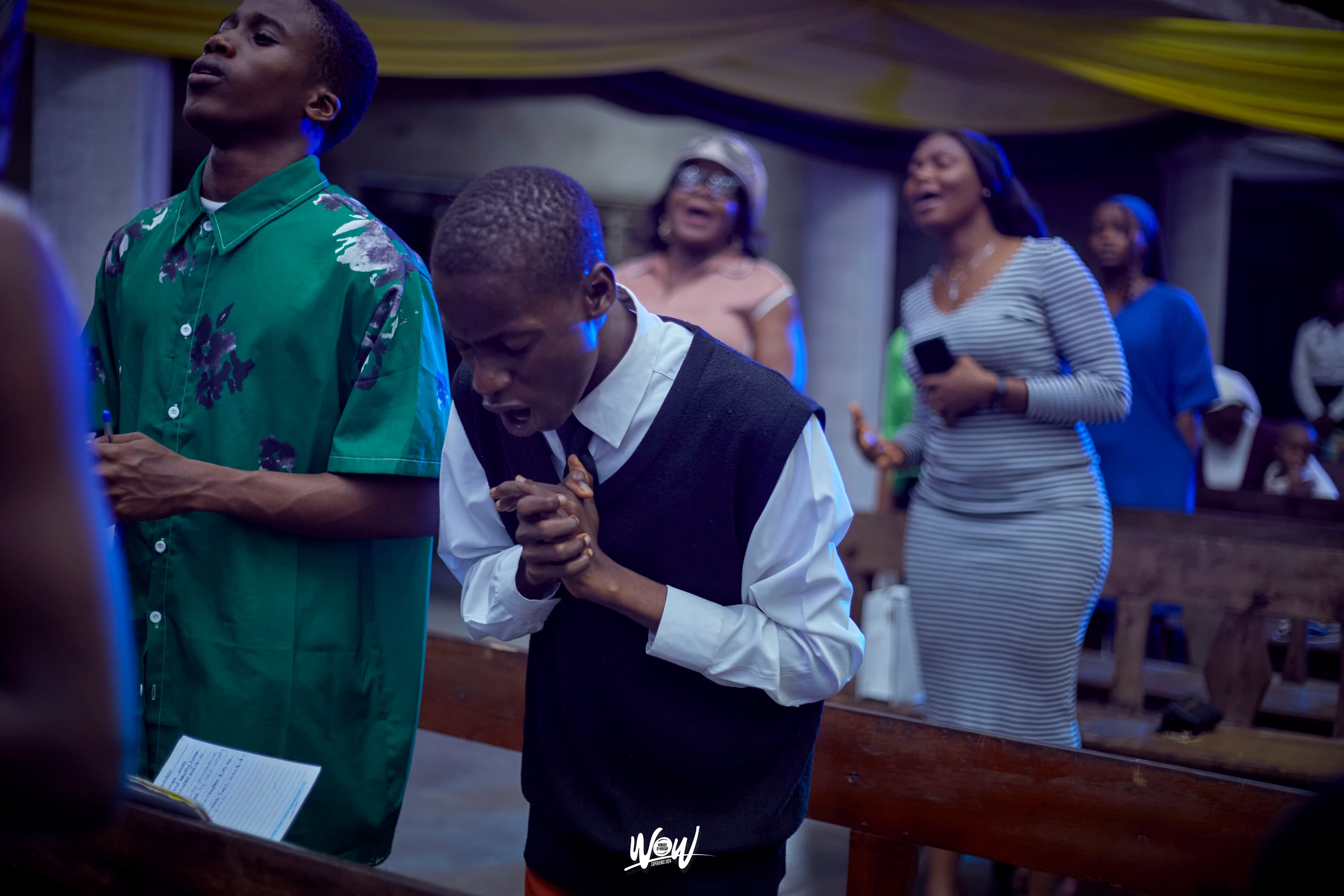 Congregation gathered in worship